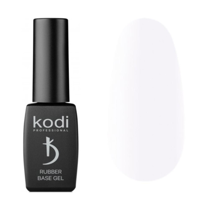 База камуфлююча каучукова Kodi Professional White Rubber Base Gel, біла, 8 мл