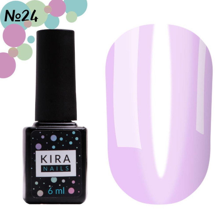 Гель-лак Kira Nails Vitrage №V24 (лавандовый, витражный), 6 мл