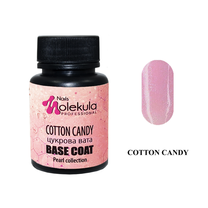 База камуфлирующая Molekula Base Coat Cotton Candy, сахарная вата, 30 мл