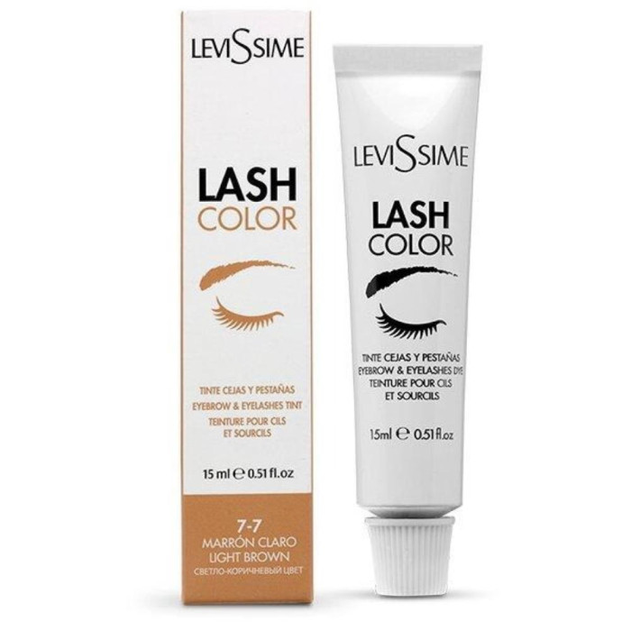 LeviSsime Lash Color Light Brown No7.7 - фарба для брів і вій світло-коричнева, 15 мл