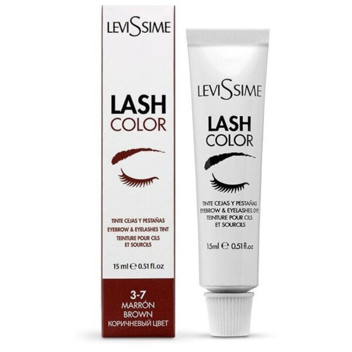 LeviSsime Lash Color Brown №3.7 - краска для бровей и ресниц коричневая, 15 мл