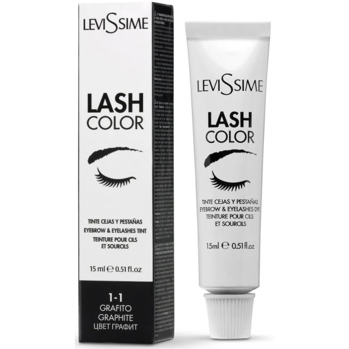LeviSsime Lash Color Graphite №1.1 - фарба для брів і вій графітова, 15 мл