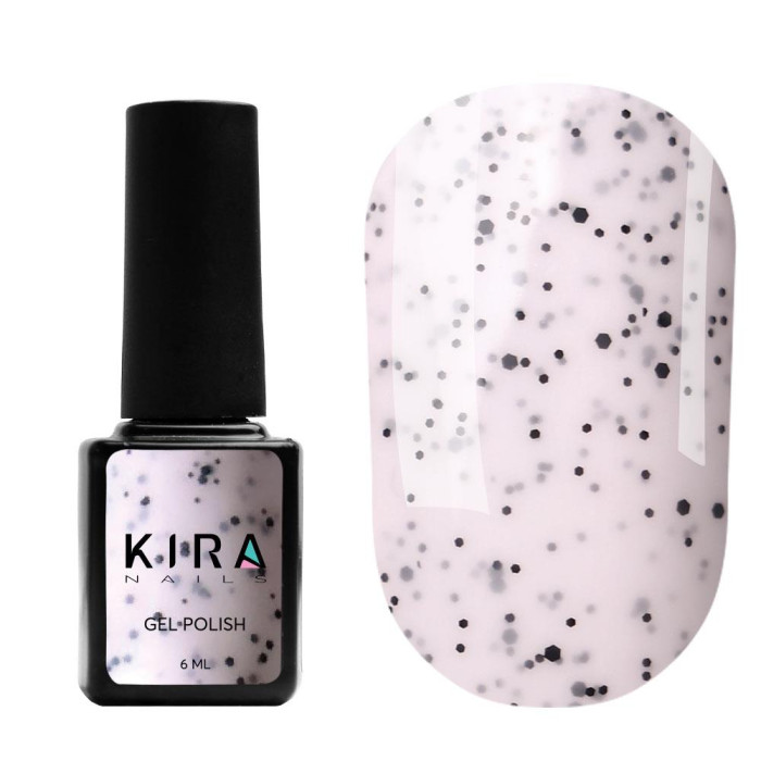 Гель-лак Kira Nails "Чиа Пудинг" № 001 (ваниль с крошкой), 6 мл