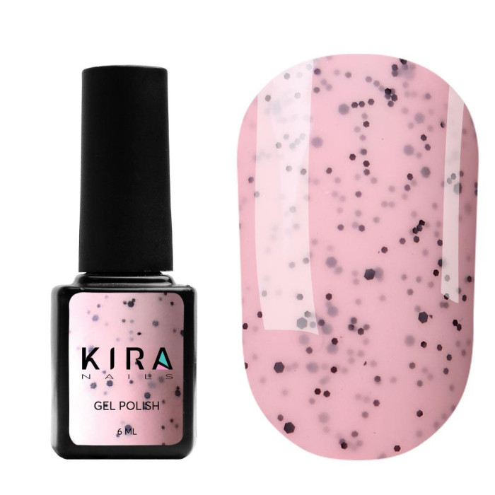 Гель-лак Kira Nails "Чиа Пудинг" № 004 (клубника с крошкой), 6 мл