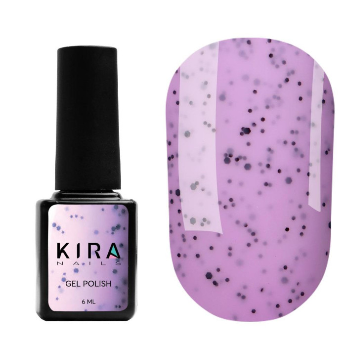Гель-лак Kira Nails "Чиа Пудинг" № 006 (черника с крошкой), 6 мл