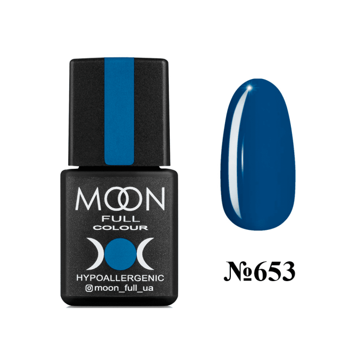 Гель-лак Moon Full Autum-Winter №653, бірюзовий, 8 мл