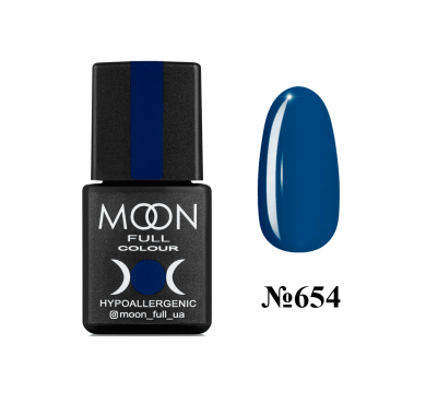 Гель-лак Moon Full Autum-Winter №654, морська хвиля, 8 мл