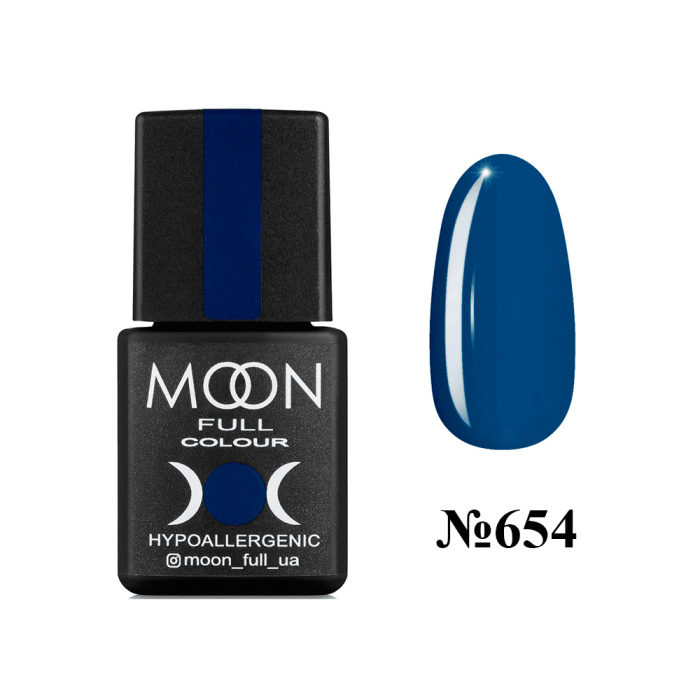 Гель-лак Moon Full Autum-Winter №654, морская волна, 8 мл