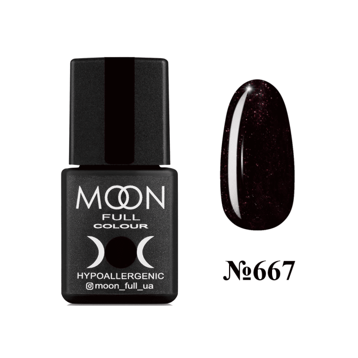 Гель-лак Moon Full Autum-Winter №667, шоколадно-сливовый, 8 мл