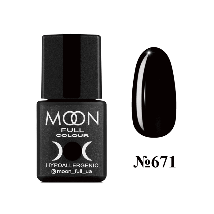 Гель-лак Moon Full Autum-Winter №671, черничный, 8 мл