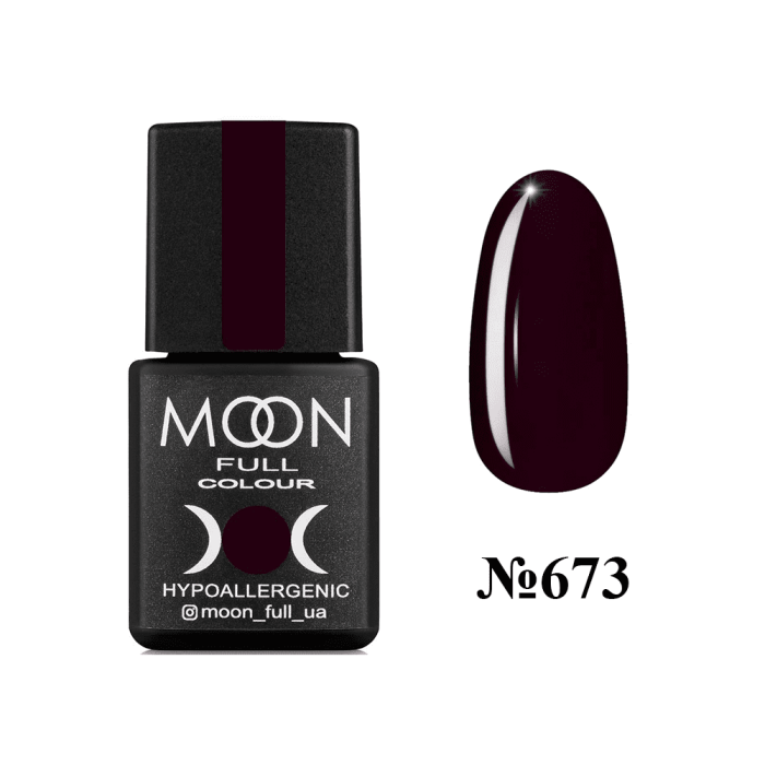 Гель-лак Moon Full Autum-Winter №673, брусничный темный, 8 мл