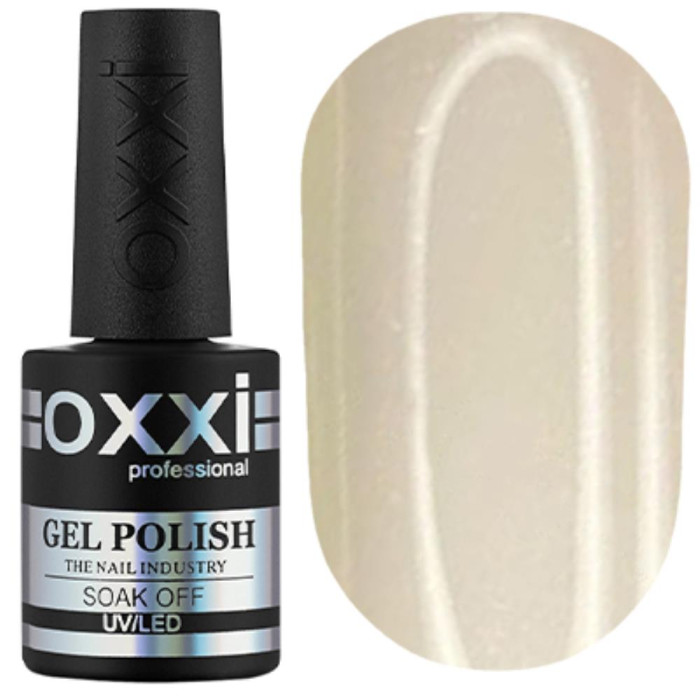 Гель-лак Oxxi Professional №338, молочный беж с серебристым шиммером, 10 мл