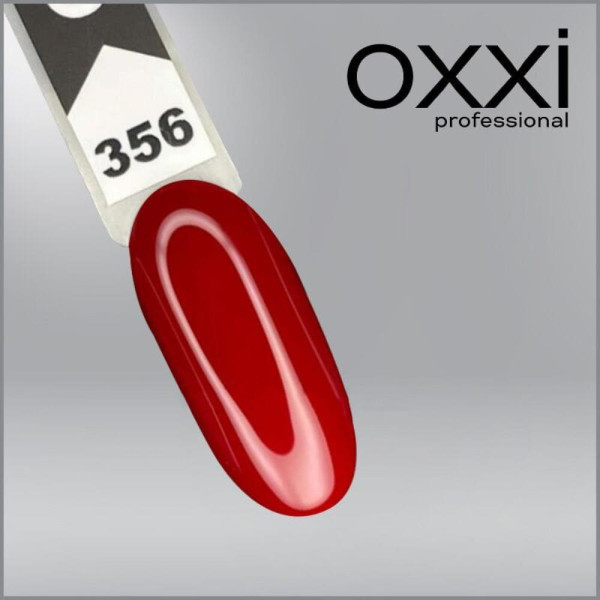 Гель-лак Oxxi Professional №356, рубіново-червоний, 10 мл