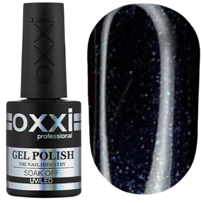 Гель-лак Oxxi Professional №357, чорний із шиммером, 10 мл