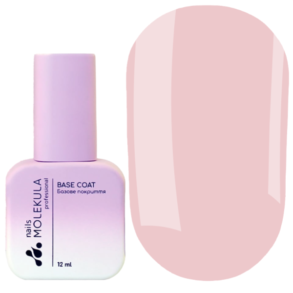 Molekula Euro Fiber Gel Berry Shake - моделюючий гель-база (ніжно-рожевий, напівпрозорий), 12 мл
