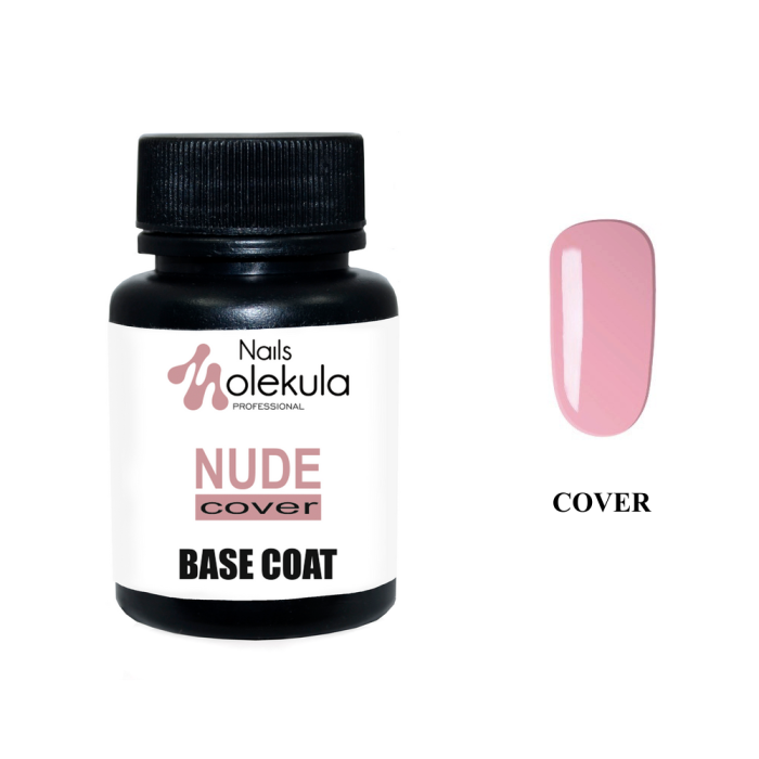 База камуфлирующая Molekula Base Coat Nude Cover, розово-коричневая, 30 мл