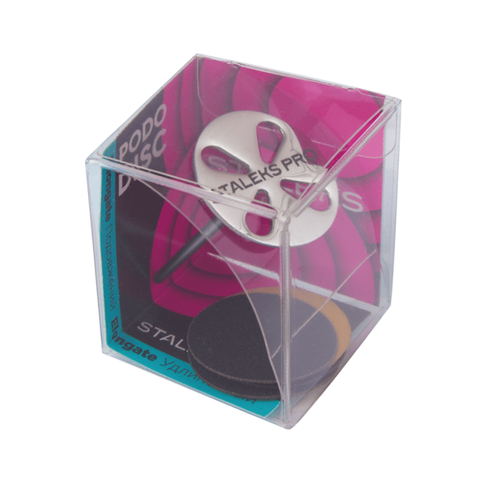 Диск педикюрный удлиненный Pododisc Staleks Pro L + файлы 180 грит 5 шт. (25 мм)