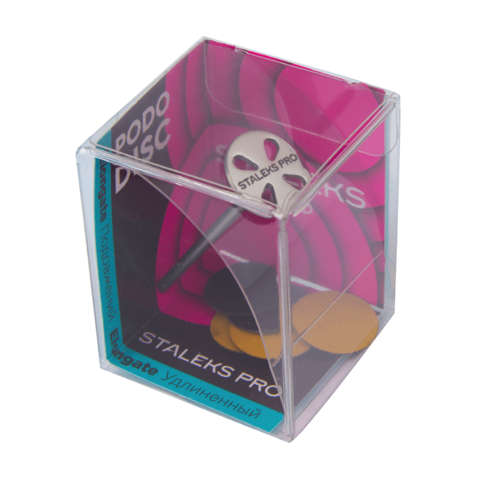 Диск педикюрный удлиненный Pododisc Staleks Pro S + файлы 180 грит 5 шт. (15 мм)
