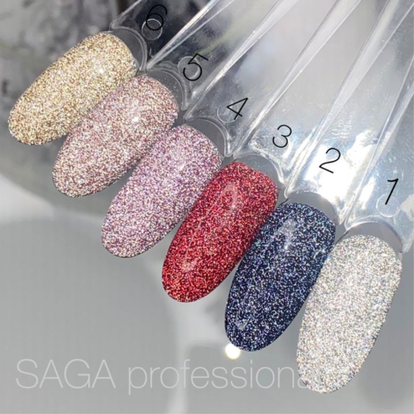 Гель-лак світловідбивний SAGA Professional Fiery Gel №05, шампань, 10 мл