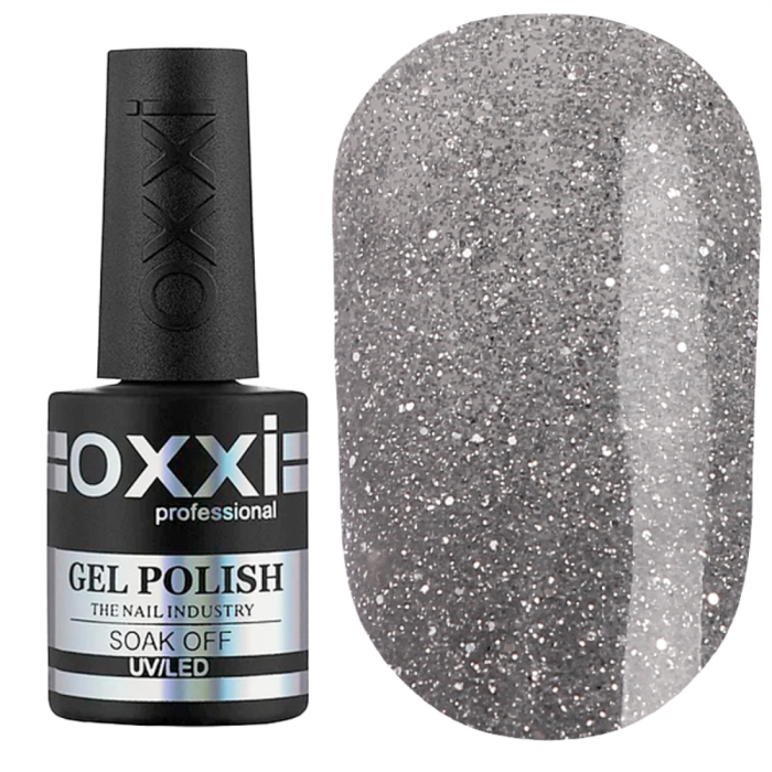 Гель-лак світловідбивний Oxxi Professional Disco №01, срібло, 10 мл