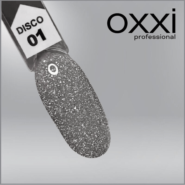 Гель-лак світловідбивний Oxxi Professional Disco №01, срібло, 10 мл