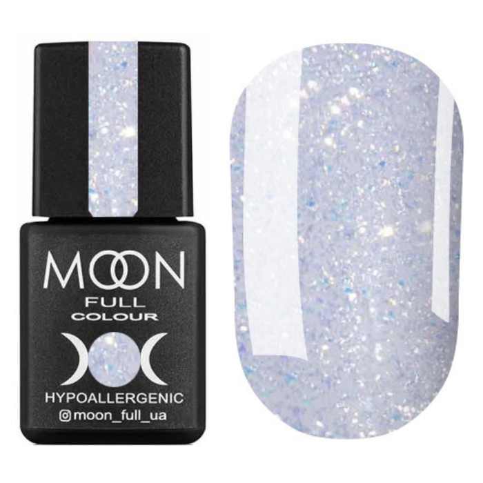 Гель-лак Moon Full Opal №509, светло-сиреневый с разноцветным шиммером, 8 мл