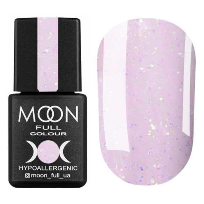 Гель-лак Moon Full Opal №510, нежно-розовый с разноцветным шиммером, 8 мл