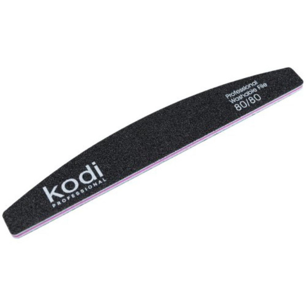 Пилка для нігтів Kodi Professional №033 (чорна) 80/80, півмісяць