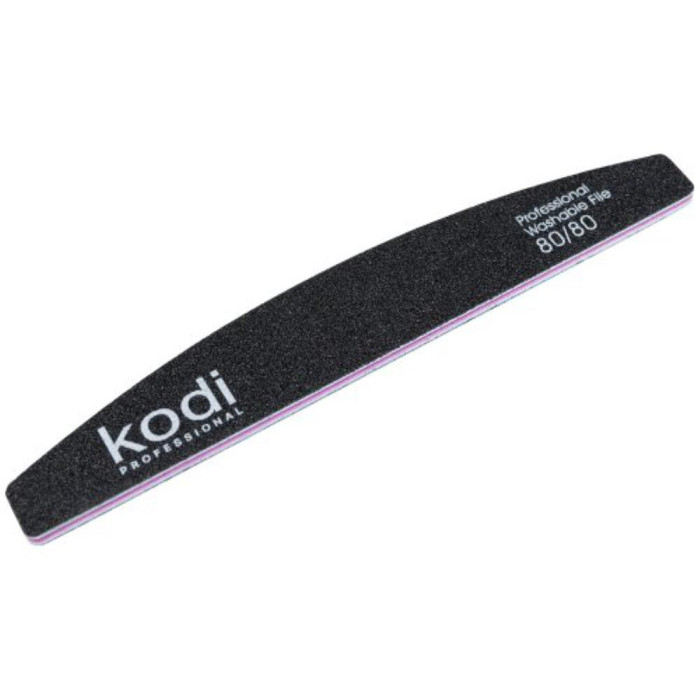 Пилка для нігтів Kodi Professional №033 (чорна) 80/80, півмісяць