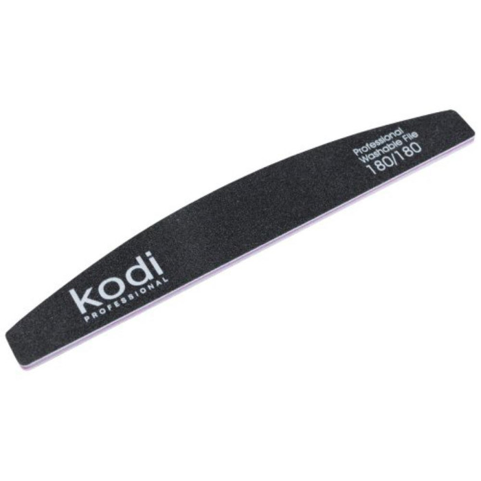 Пилка для ногтей Kodi Professional № 037 (черная) 180/180, полумесяц