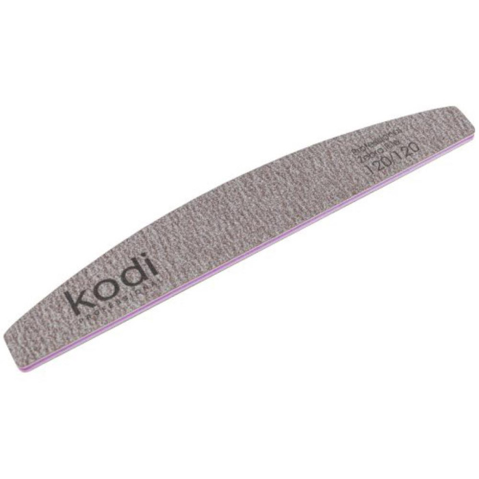 Пилка для ногтей Kodi Professional № 068 (коричневая) 120/120, полумесяц