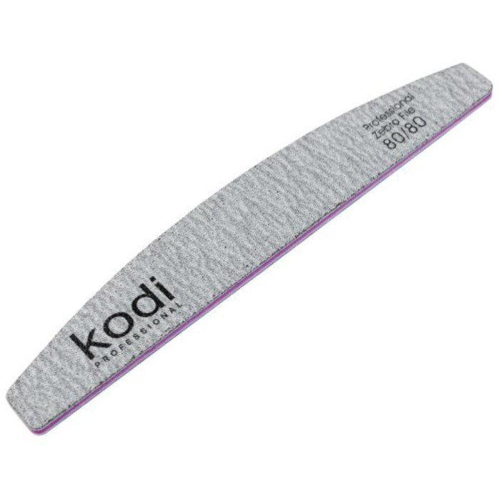 Пилка для нігтів Kodi Professional №088 Washable (сіра) 80/80, півмісяць