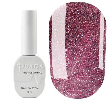 Гель-лак светоотражающий SAGA Professional Fiery Gel №04, лиловое золото, 10 мл