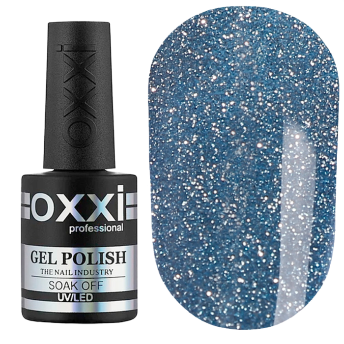 Гель-лак світловідбивний Oxxi Professional Disco BOOM №004, синій, 10 мл