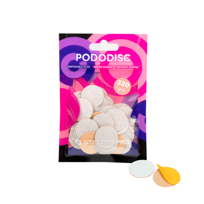 Сменные файлы белые для педикюрного диска Pododisc Staleks Pro M, 320 грит (50 шт)