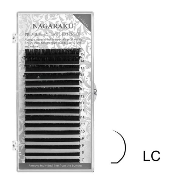 Ресницы Nagaraku микс, изгиб LC, толщина 0.07
