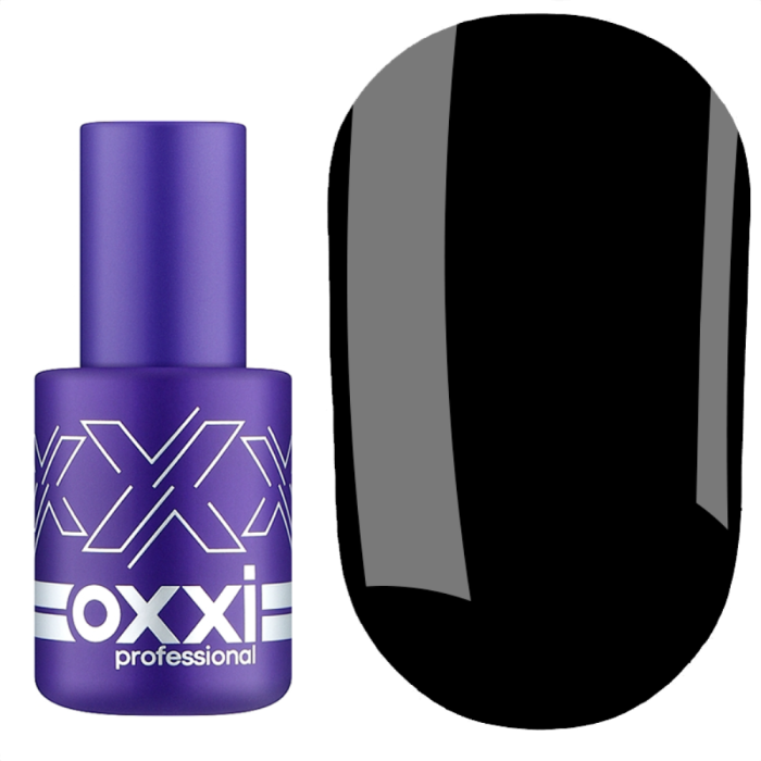 Гель-лак OXXI Professional BlackBerry, супер чорний, 10 мл