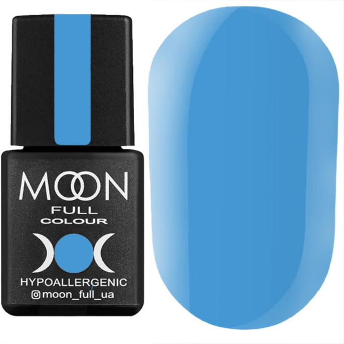 Гель-лак Moon Full Breeze Color №417, небесний середньо-блакитний, 8 мл