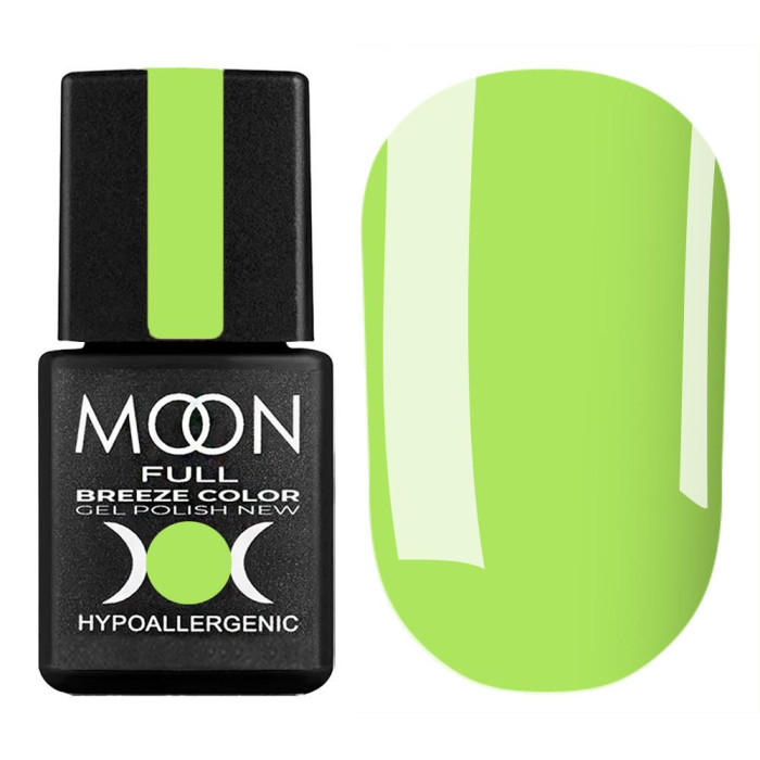 Гель-лак Moon Full Breeze Color №432, салатовое яблоко, 8 мл