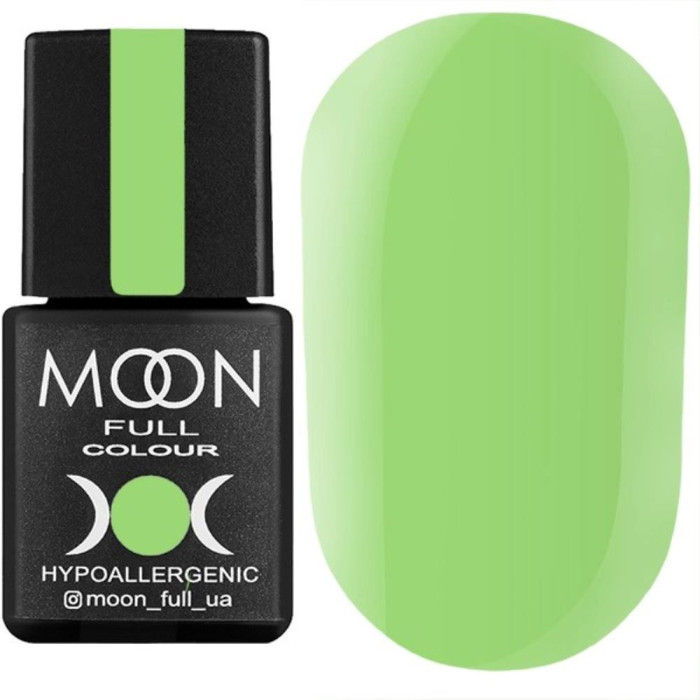Гель-лак Moon Full Breeze Color №435, яскравий салатовий, 8 мл