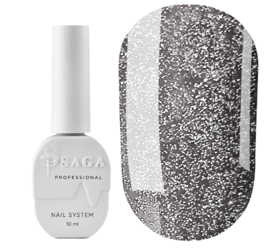 Гель-лак світловідбивний SAGA Professional Fiery Gel №13, графіт, 10 мл