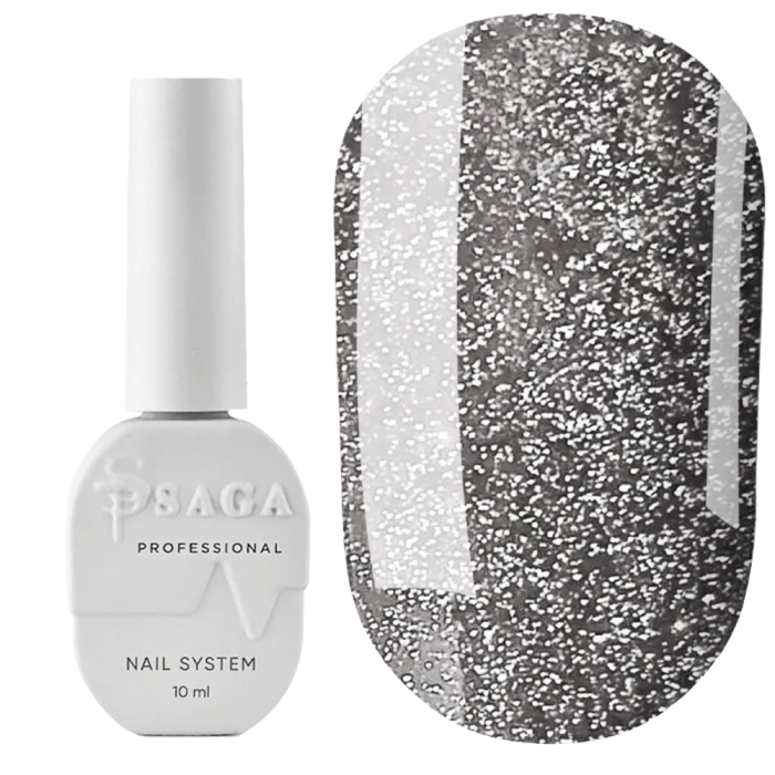 Гель-лак світловідбивний SAGA Professional Fiery Gel №13, графіт, 10 мл