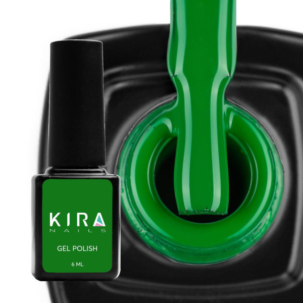 Гель-лак Kira Nails №179 (лиственный зеленый, эмаль), 6 мл