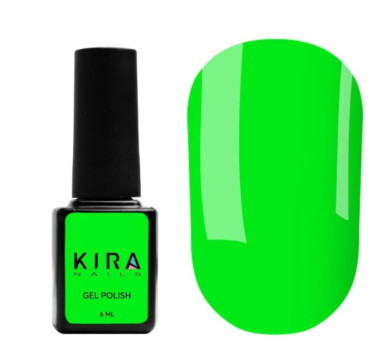 Гель-лак Kira Nails №184 (цукерково-зелений, емаль), 6 мл