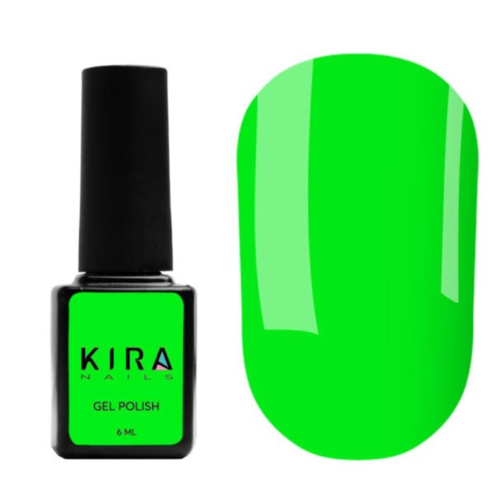 Гель-лак Kira Nails №184 (конфетно-зеленый, эмаль), 6 мл