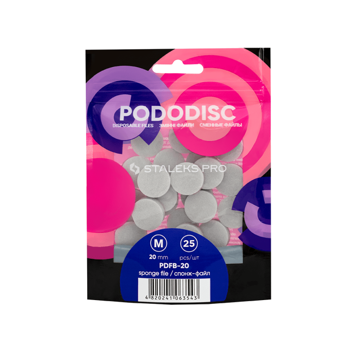 Спонж файл для педикюрного диска Pododisc Staleks Pro M (25 шт)