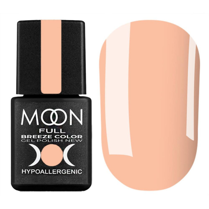 Гель-лак Moon Full Breeze Color №404, молочно-персиковий, 8 мл