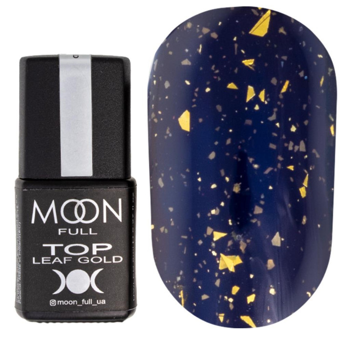 MOON Full Top Leaf Gold - топ без липкого шару (з поталлю золото), 8 мл