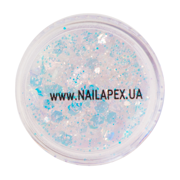Блиск для нігтів брокат NailApex 1708br - рожеве золото