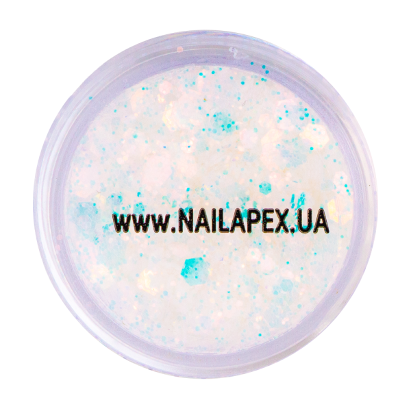Блиск для нігтів брокат NailApex 1706br - рожеве сяйво